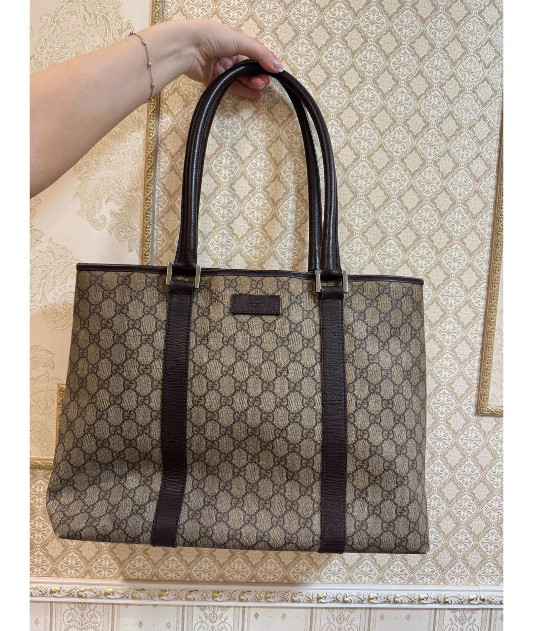 GUCCI Коричневая сумка тоут, фото 5