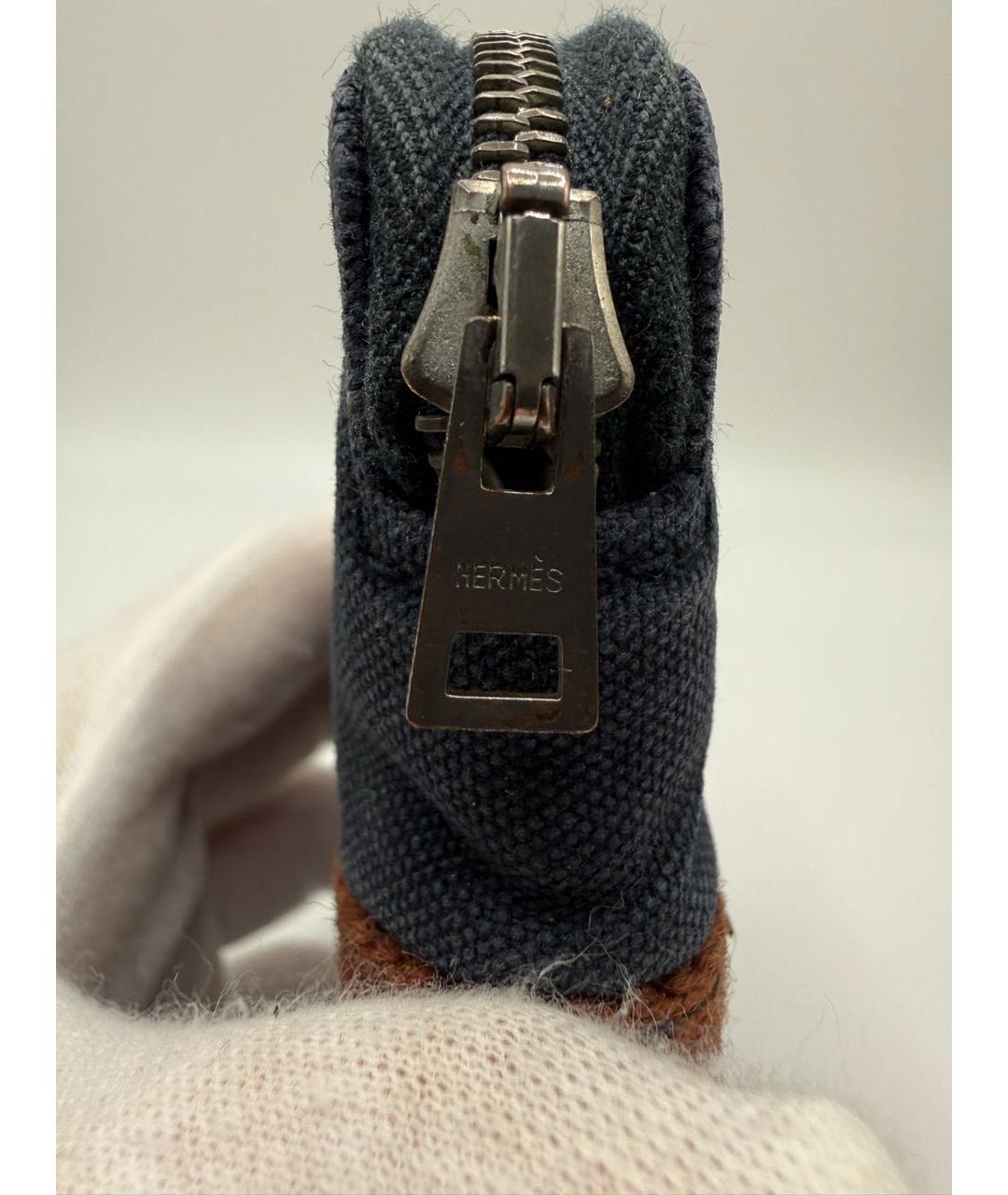 HERMES Темно-синий кошелек, фото 3