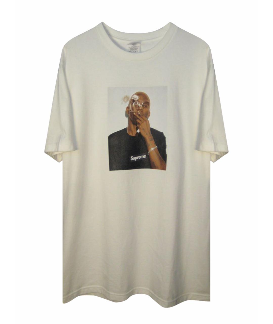 SUPREME Белая хлопковая футболка, фото 1