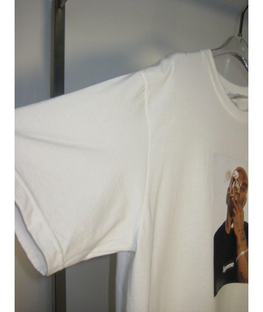 SUPREME Белая хлопковая футболка, фото 3