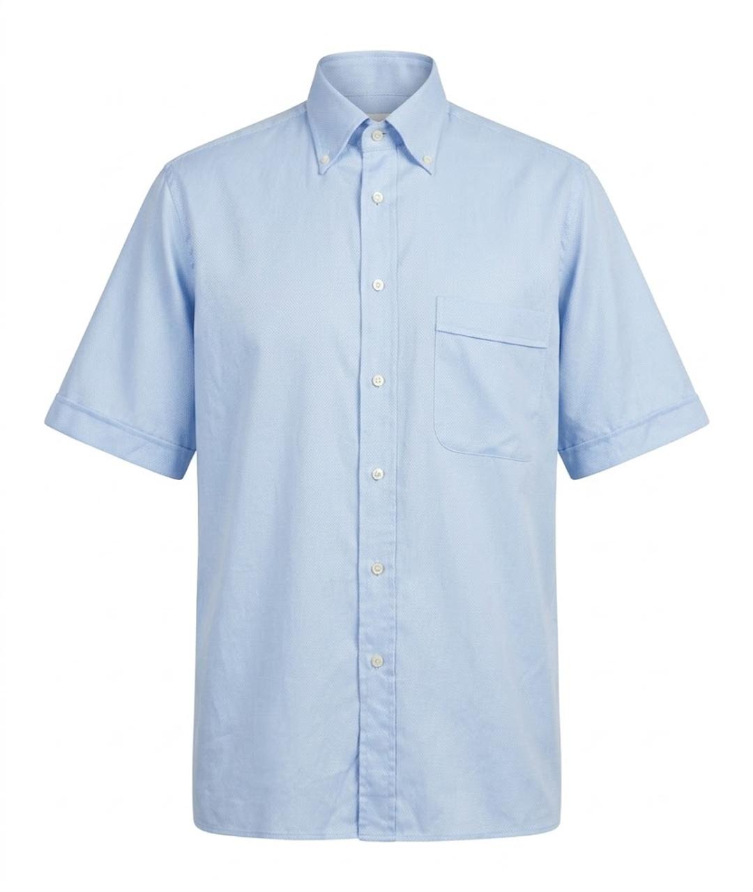 BRIONI Голубая хлопковая кэжуал рубашка, фото 1