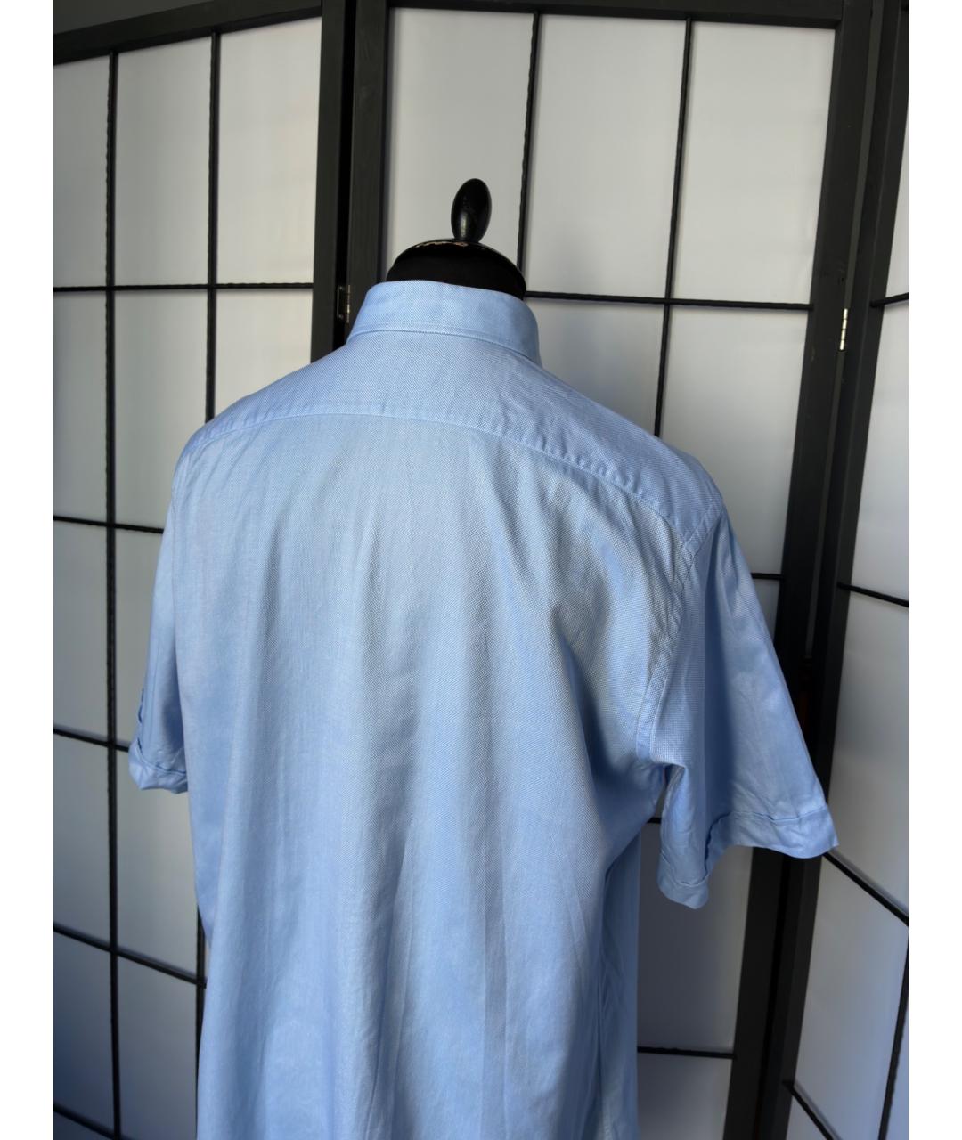BRIONI Голубая хлопковая кэжуал рубашка, фото 3