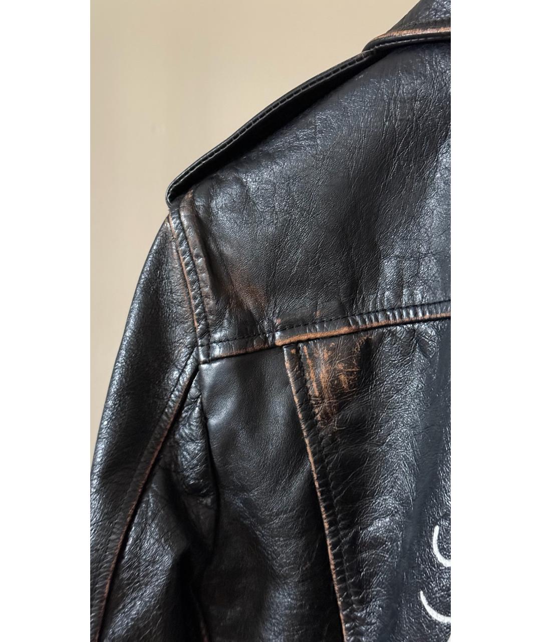 SAINT LAURENT Черная кожаная куртка, фото 4