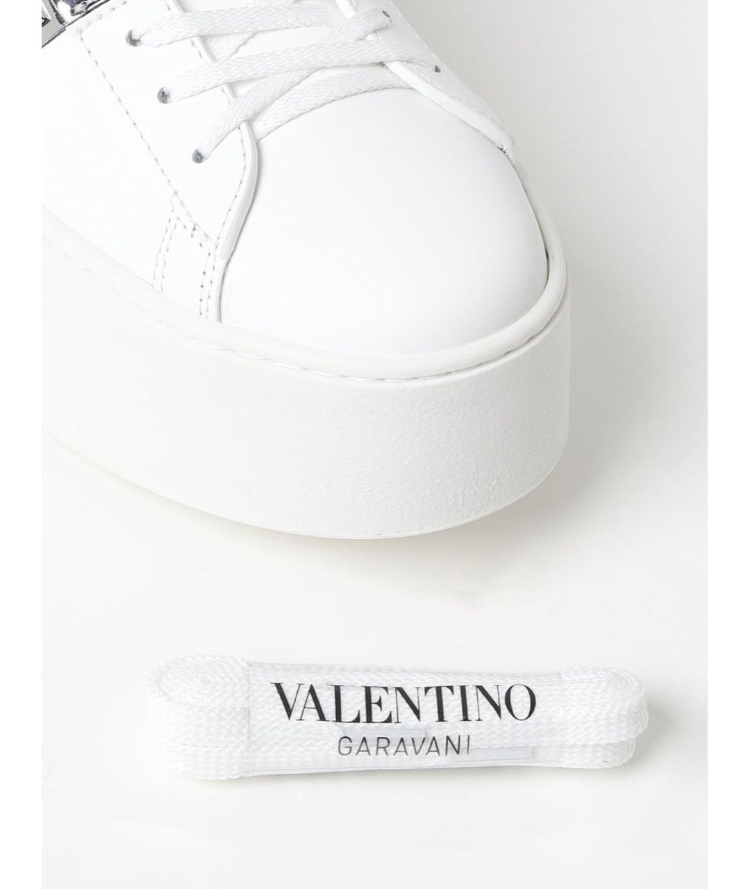 VALENTINO Белые кожаные кеды, фото 4