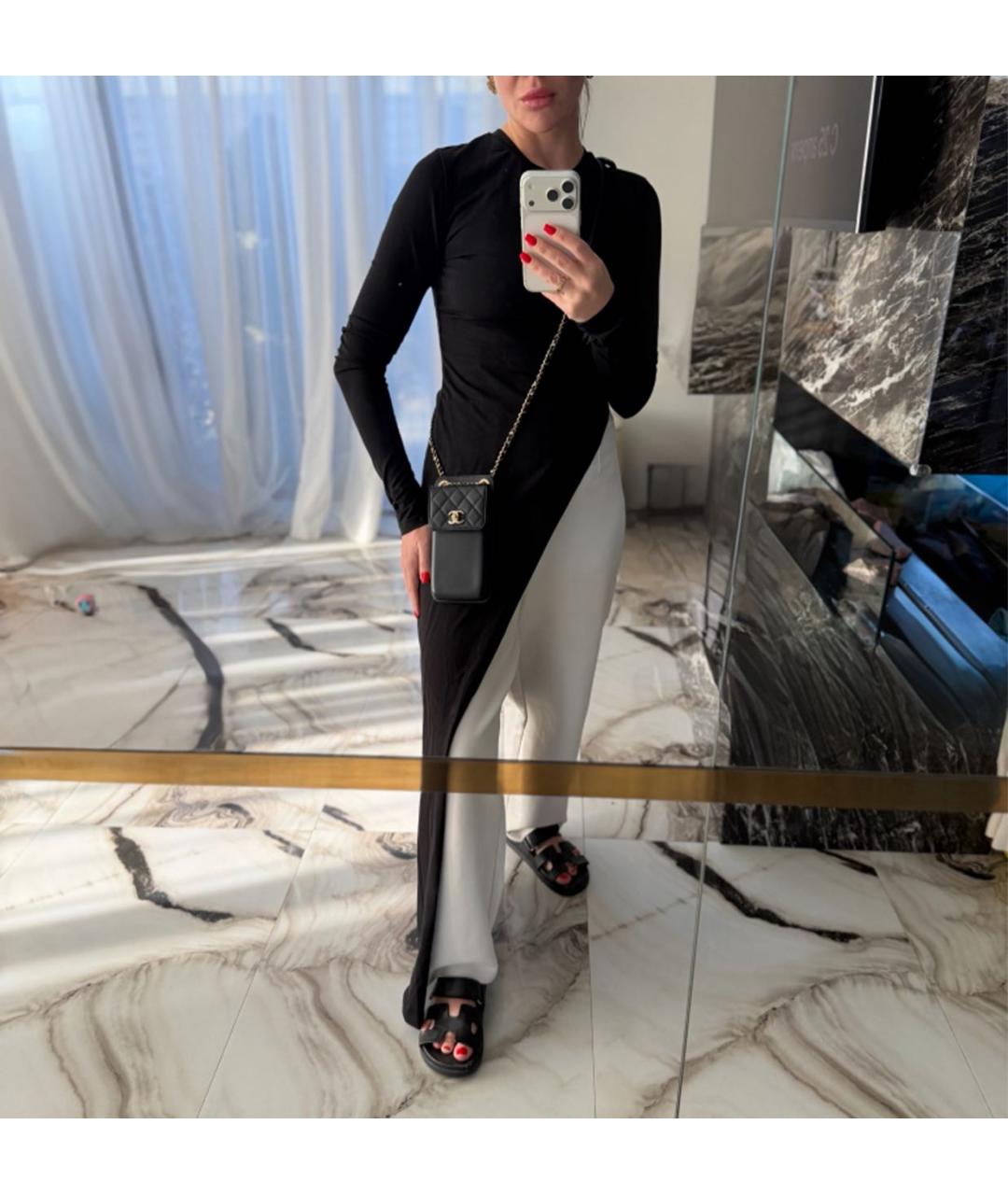 CHANEL Черная кожаная сумка через плечо, фото 6