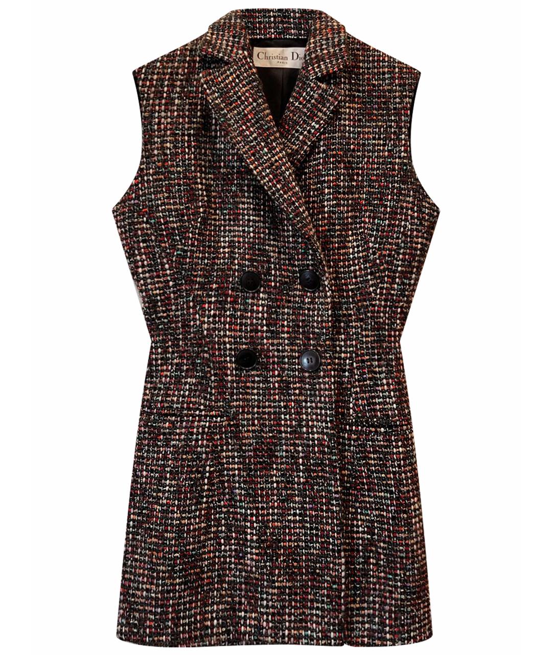 CHRISTIAN DIOR Мульти твидовый жилет, фото 1