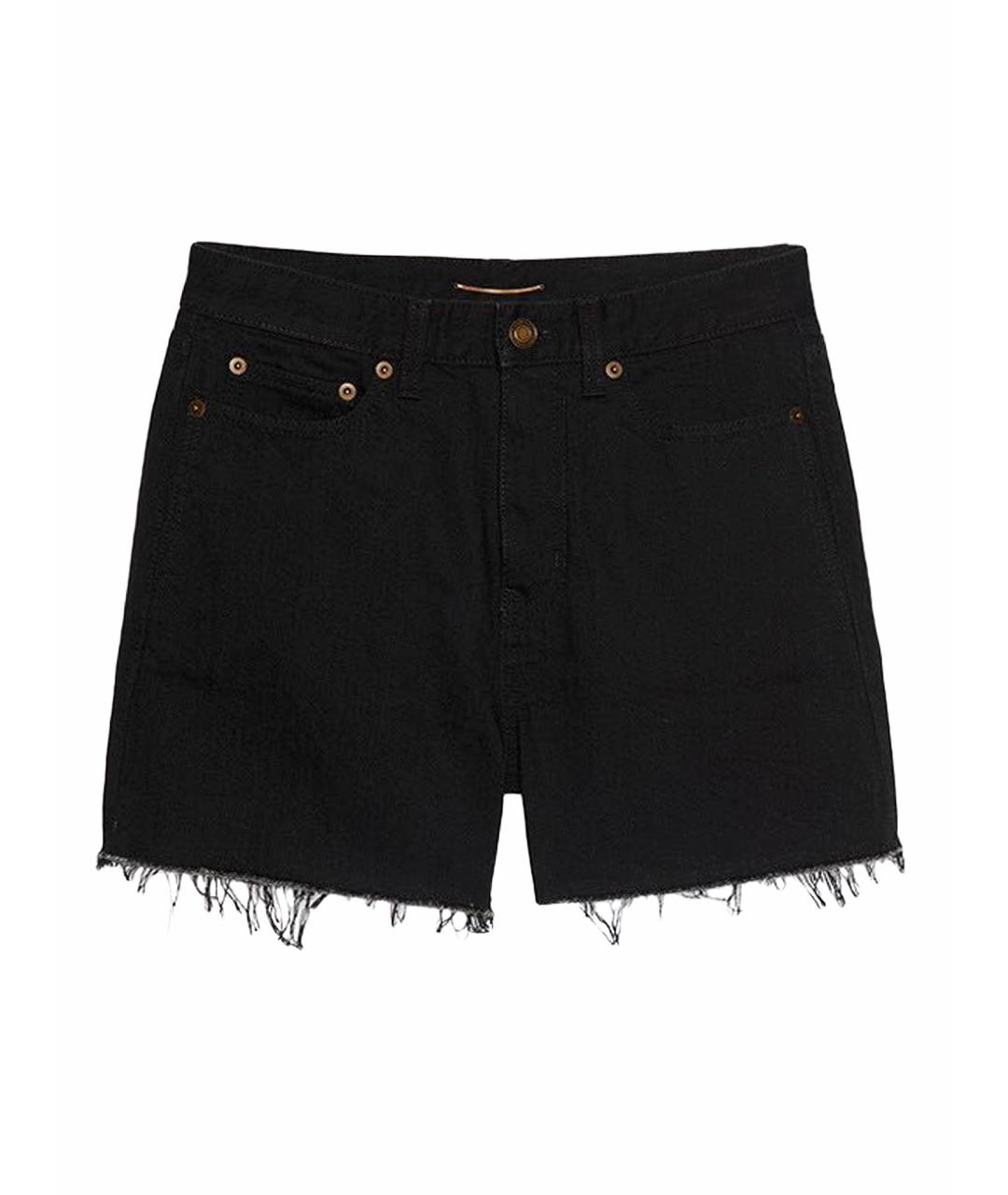 SAINT LAURENT Черные деним шорты, фото 1