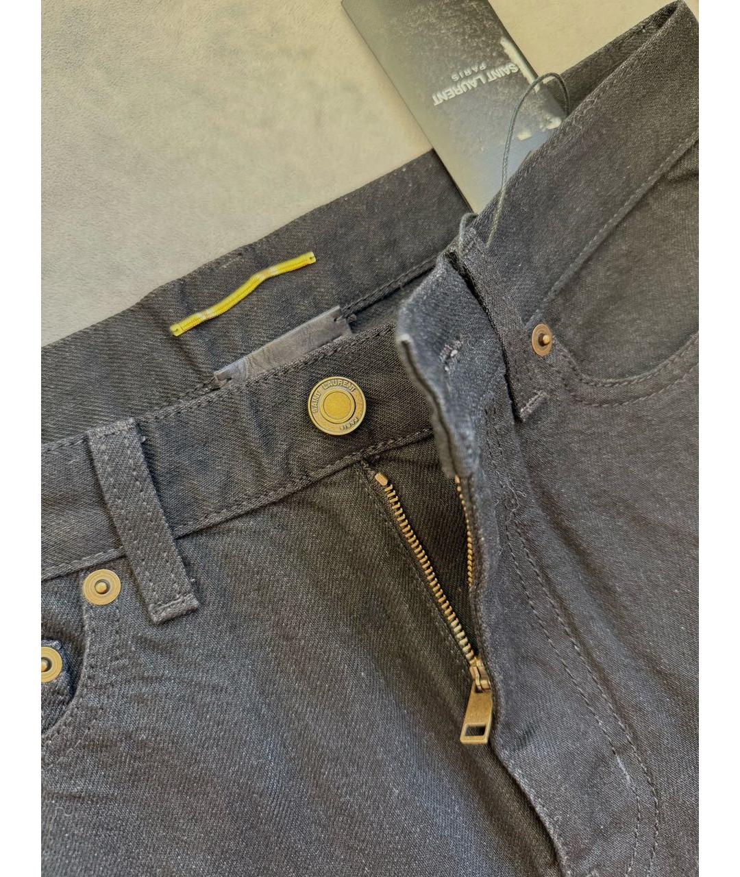 SAINT LAURENT Черные деним шорты, фото 6