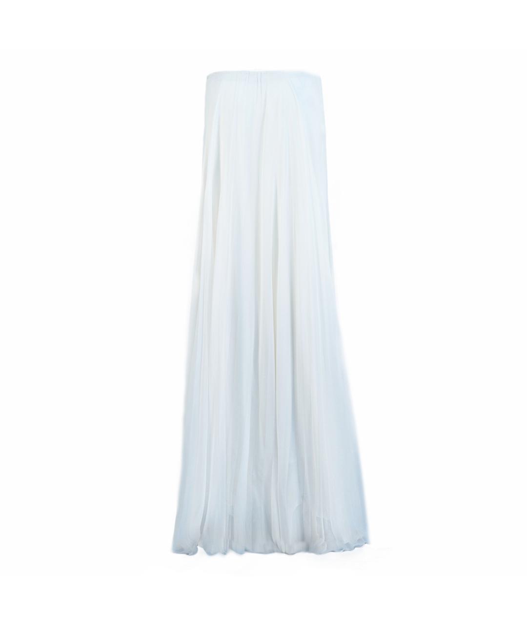 VALENTINO Белая шелковая юбка миди, фото 2