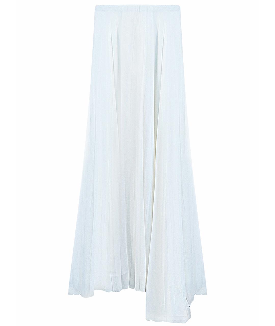VALENTINO Белая шелковая юбка миди, фото 1