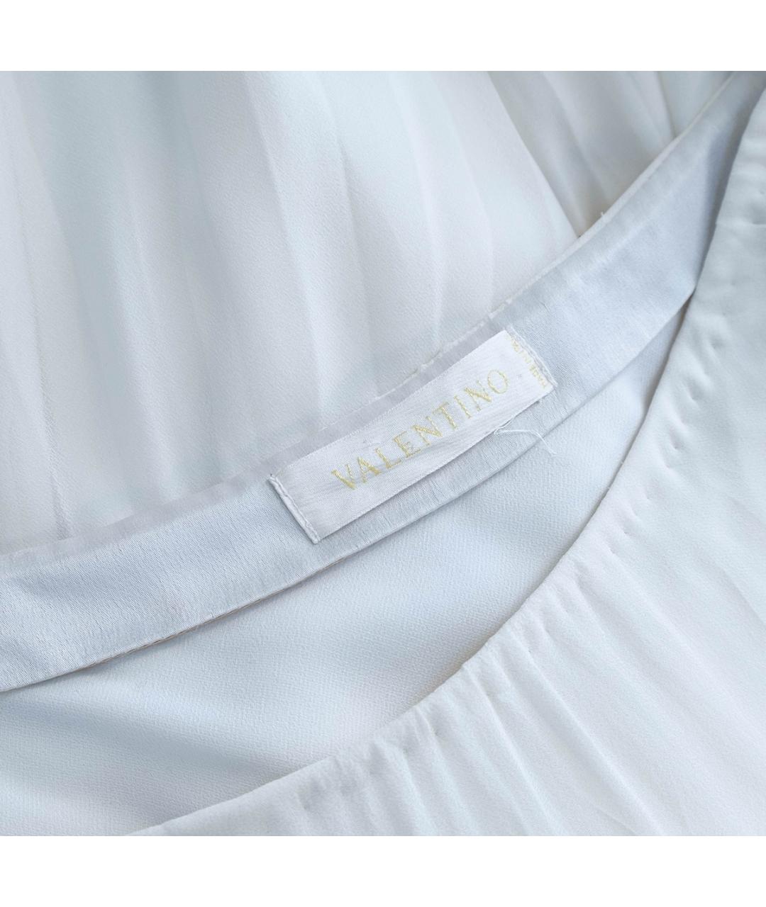 VALENTINO Белая шелковая юбка миди, фото 3