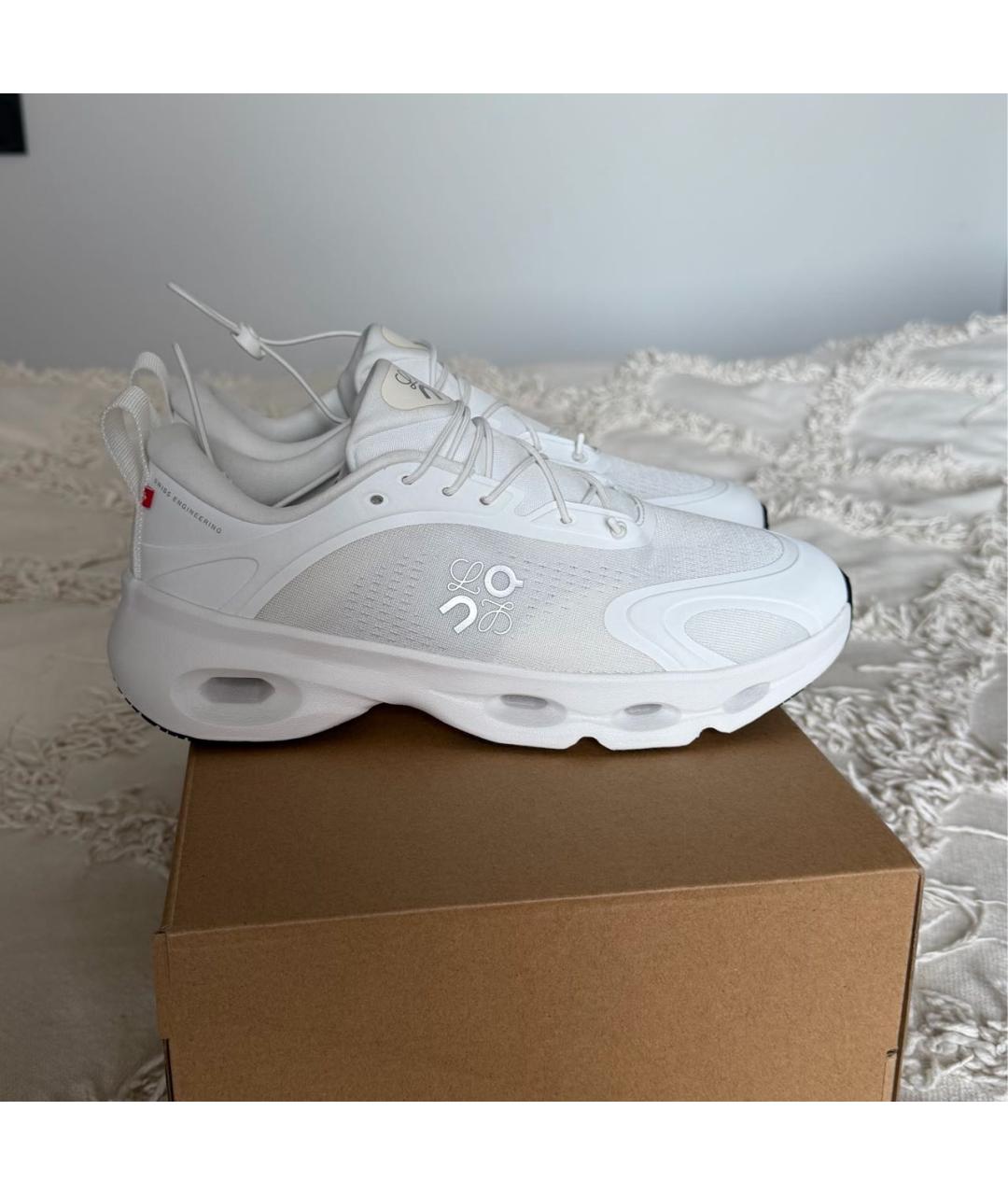 LOEWE Белые текстильные кроссовки, фото 6