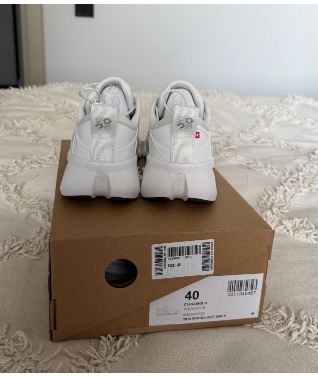 LOEWE Белые текстильные кроссовки, фото 4