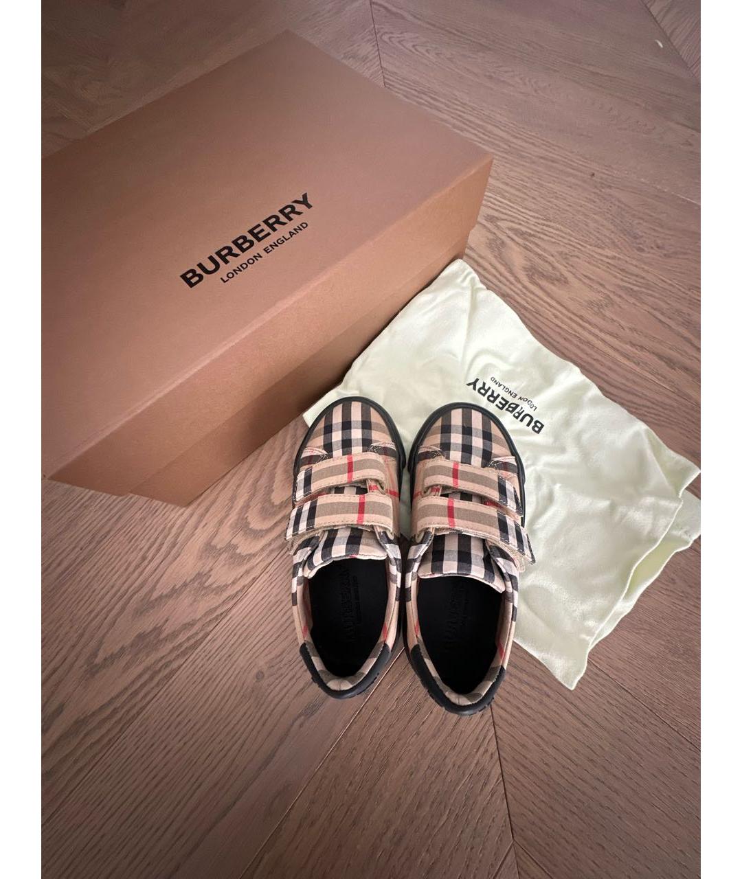 BURBERRY Мульти текстильные кеды, фото 3