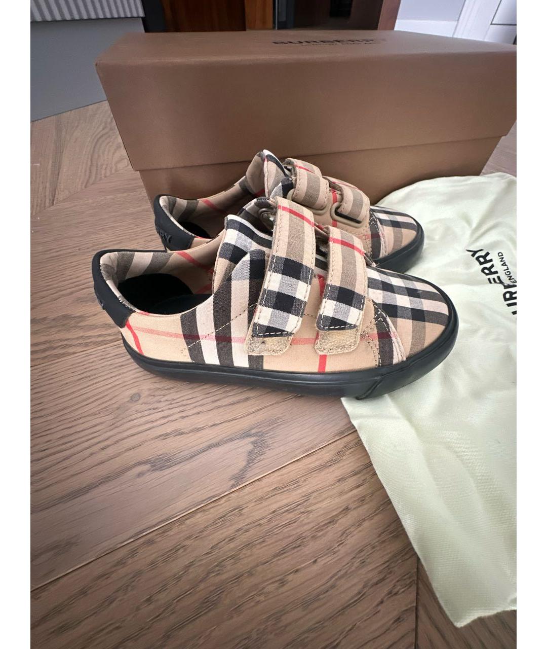 BURBERRY Мульти текстильные кеды, фото 6