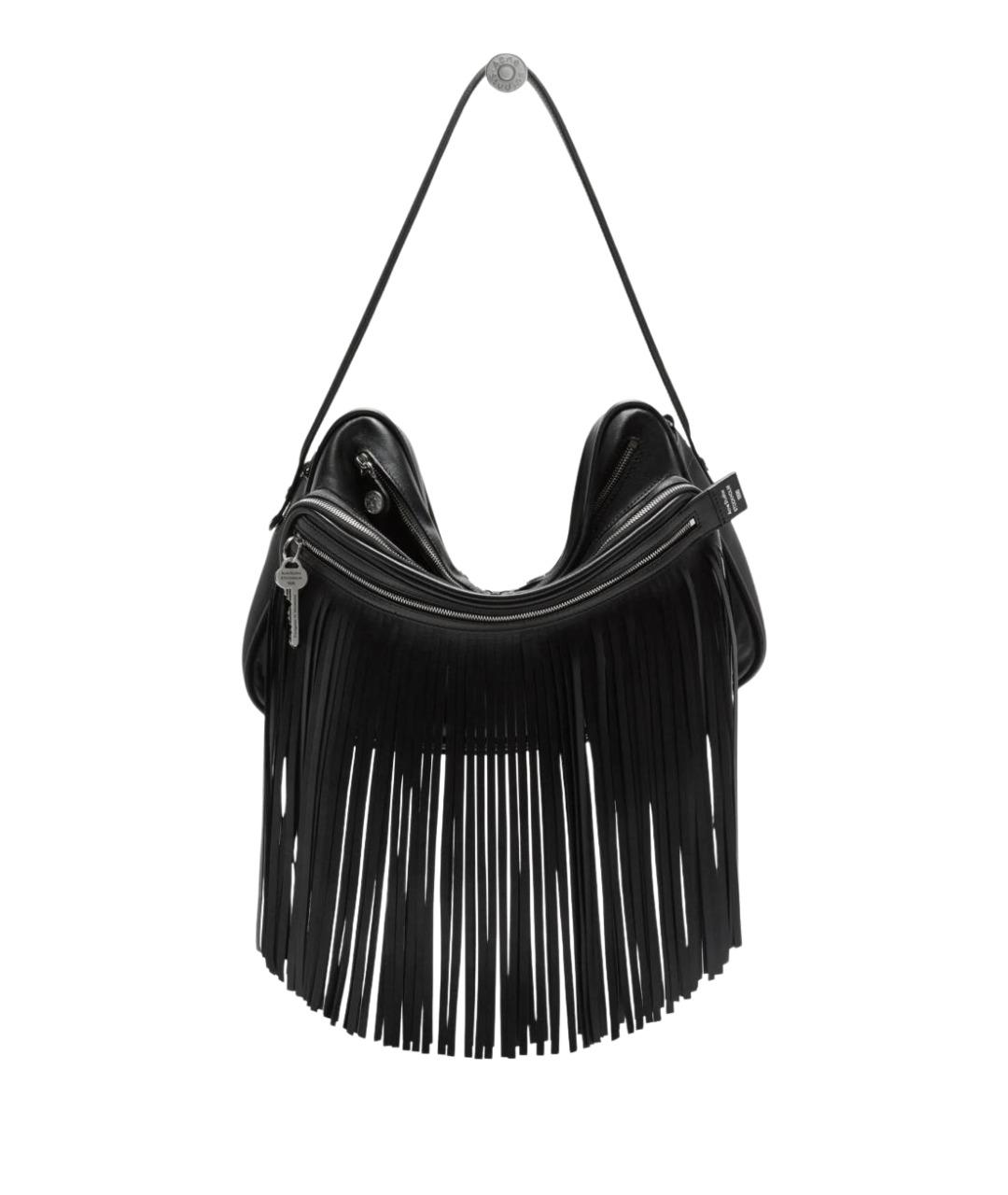 ACNE STUDIOS Черная кожаная сумка с короткими ручками, фото 1