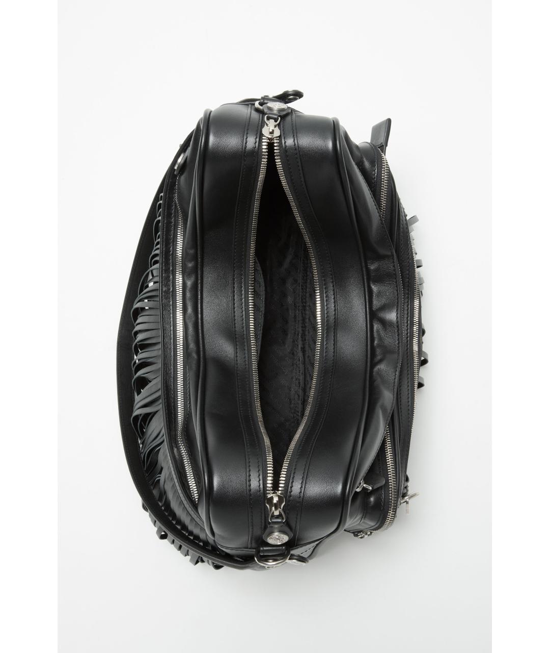 ACNE STUDIOS Черная кожаная сумка с короткими ручками, фото 4