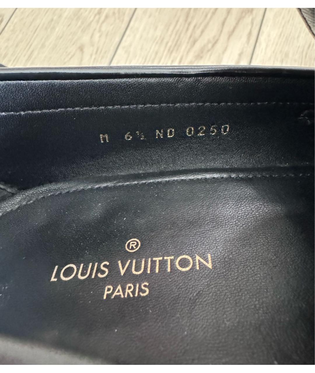 LOUIS VUITTON Черные лоферы, фото 7