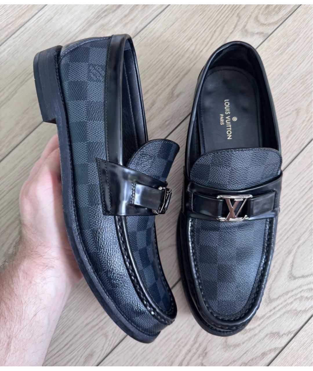 LOUIS VUITTON Черные лоферы, фото 9
