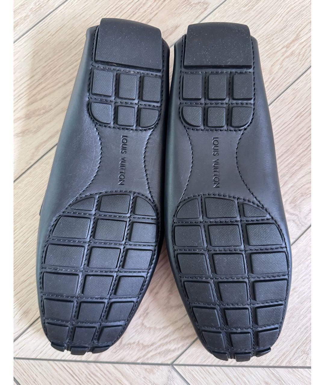 LOUIS VUITTON Черные кожаные мокасины, фото 8