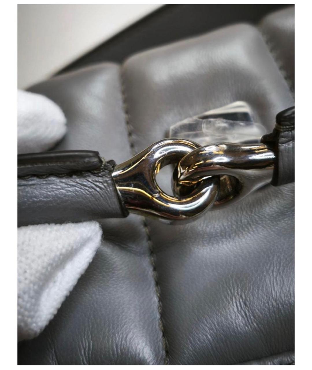 GUCCI Серая кожаная сумка через плечо, фото 8