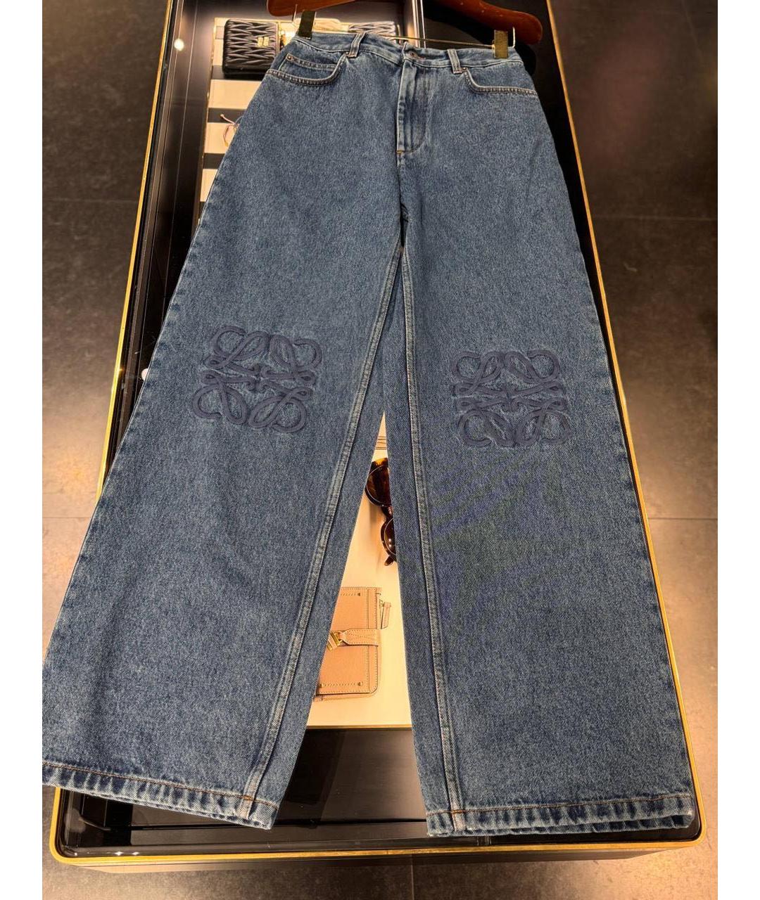 LOEWE Синие хлопковые прямые джинсы, фото 6