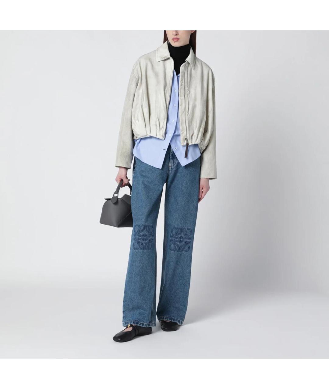 LOEWE Синие хлопковые прямые джинсы, фото 5