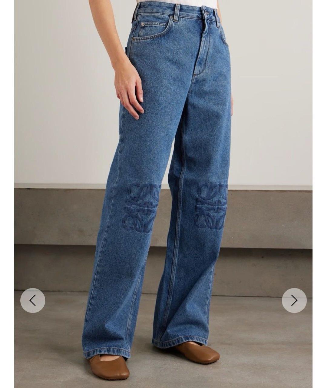 LOEWE Синие хлопковые прямые джинсы, фото 2