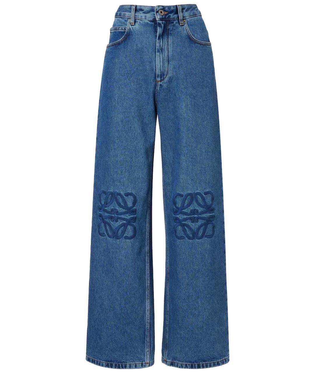 LOEWE Синие хлопковые прямые джинсы, фото 1