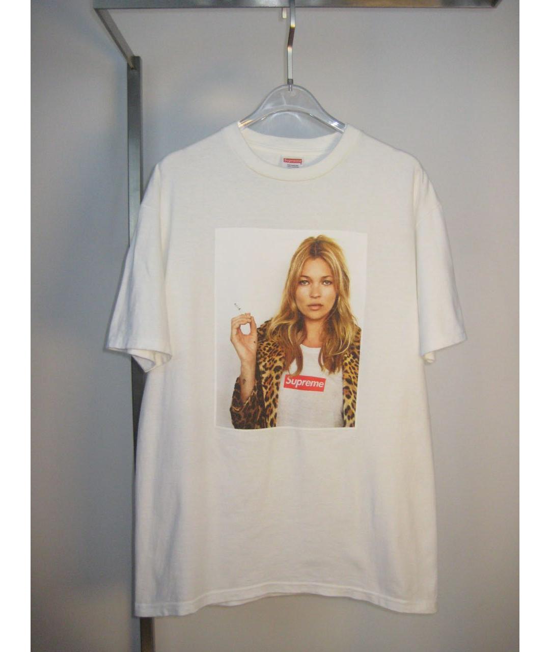 SUPREME Белая хлопковая футболка, фото 7