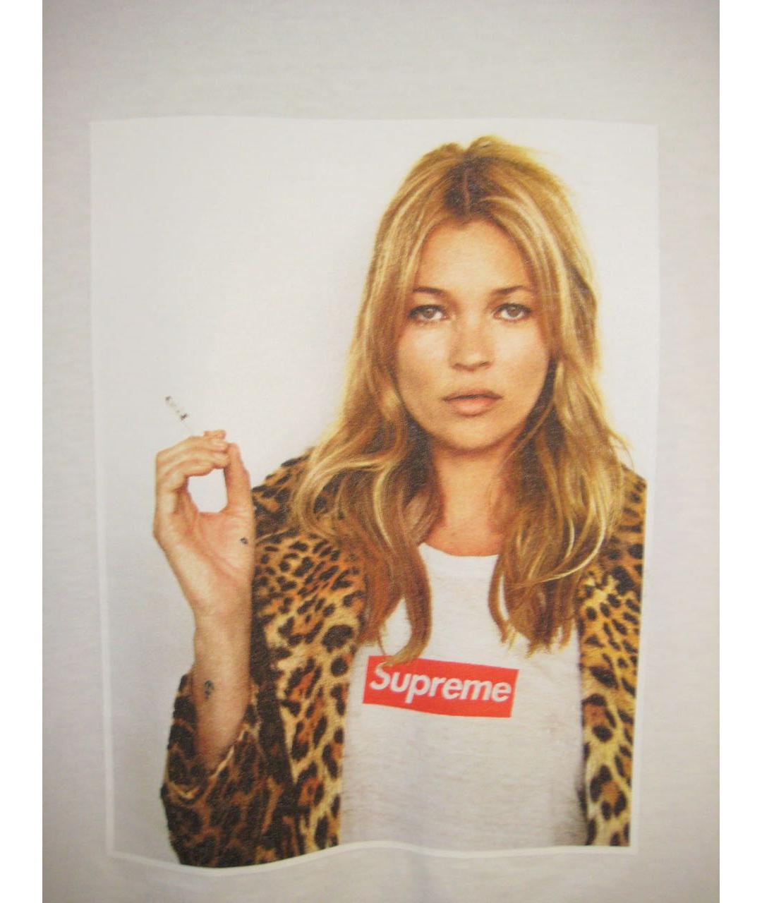 SUPREME Белая хлопковая футболка, фото 3