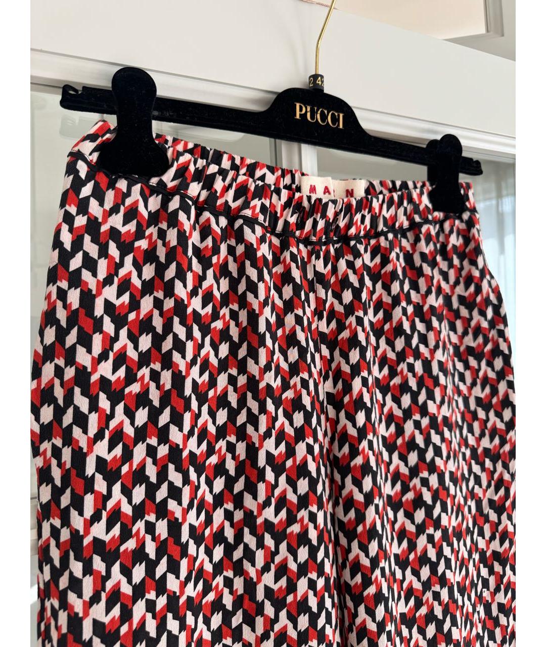 MARNI Мульти шелковые брюки широкие, фото 4