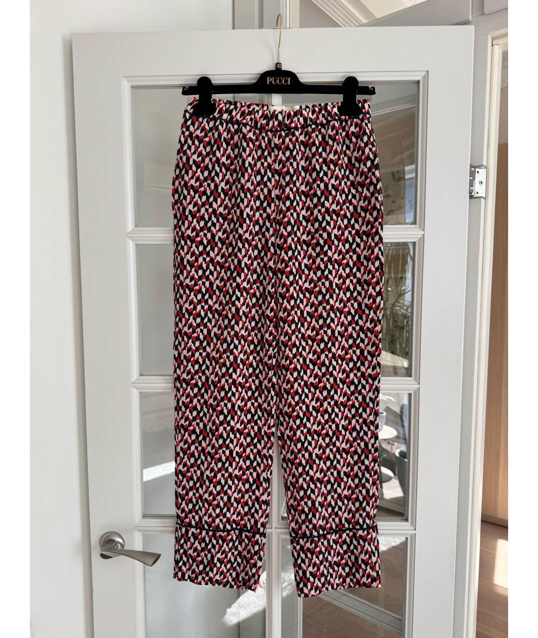 MARNI Мульти шелковые брюки широкие, фото 5