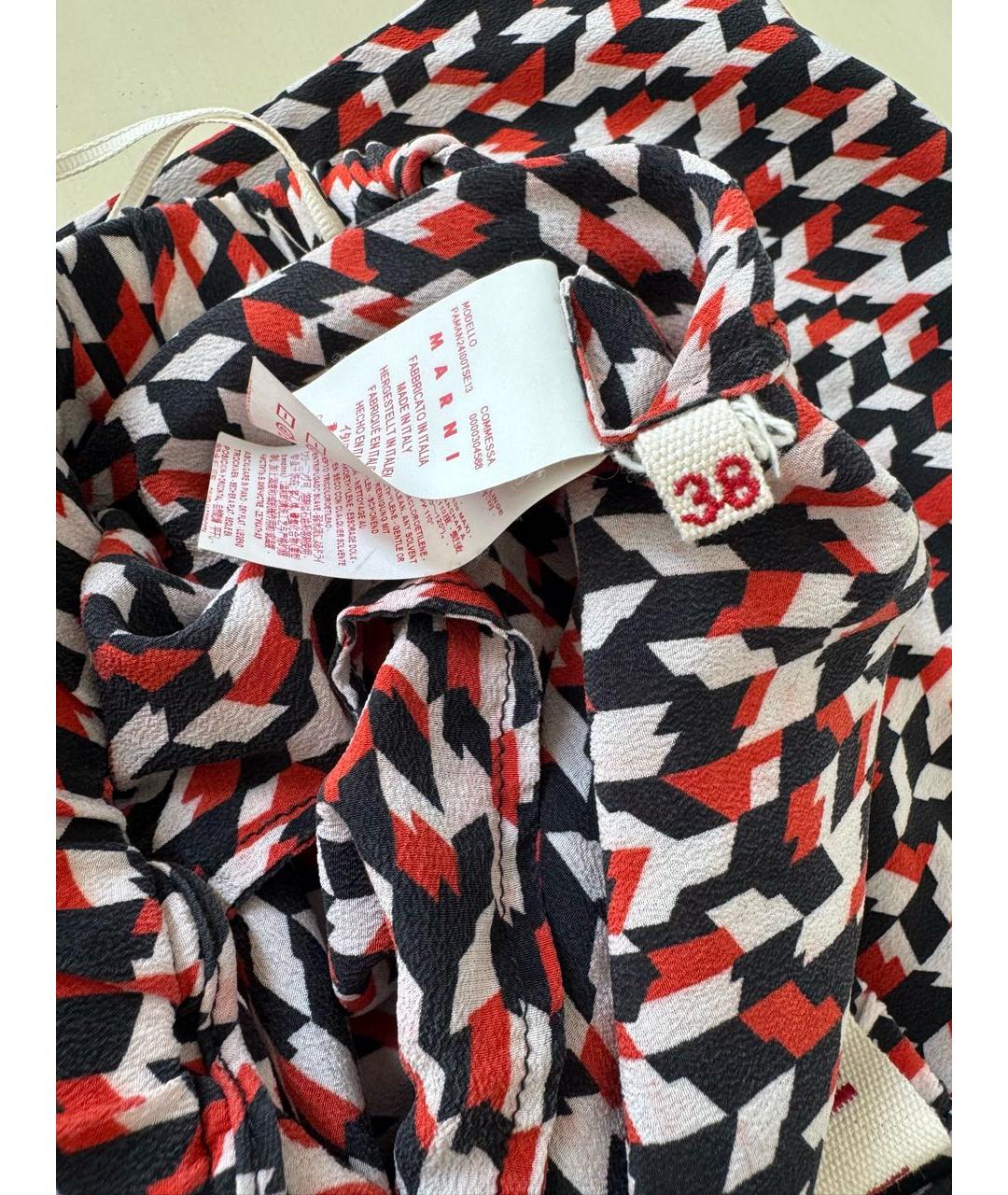 MARNI Мульти шелковые брюки широкие, фото 6