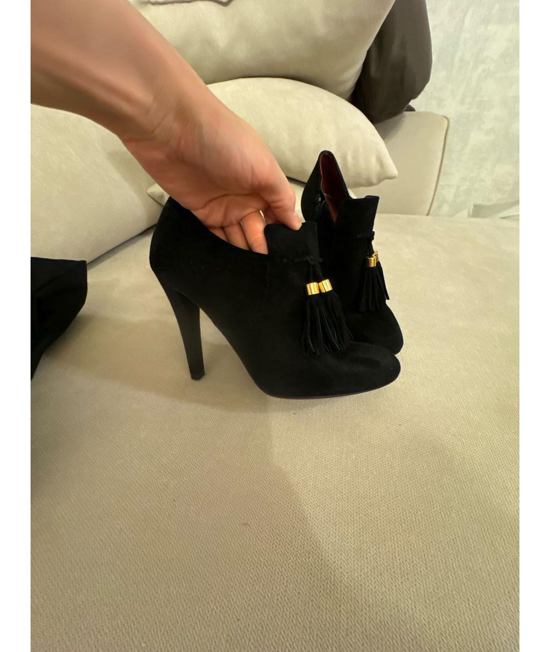 GUCCI Черные замшевые ботильоны, фото 5