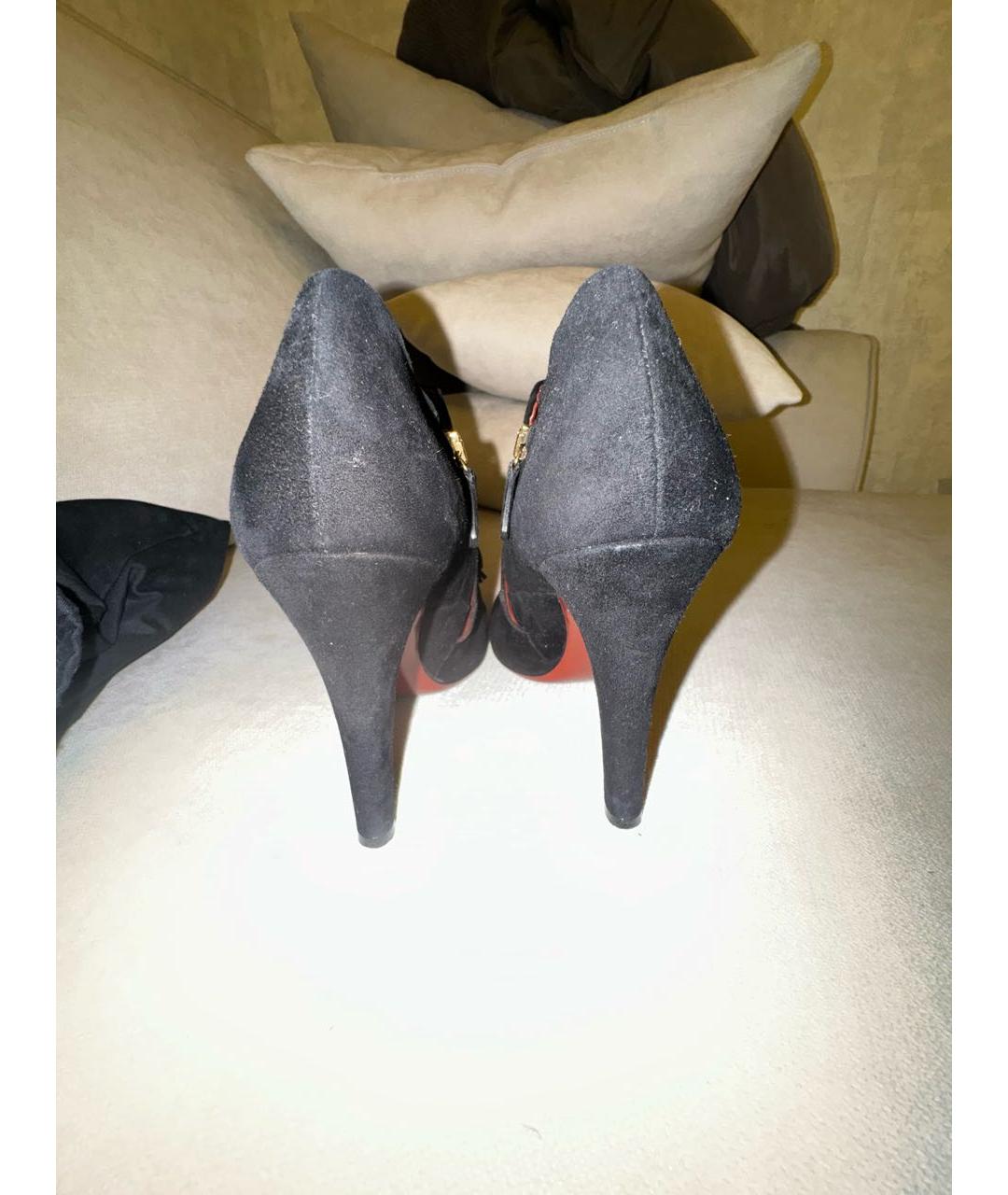 GUCCI Черные замшевые ботильоны, фото 4