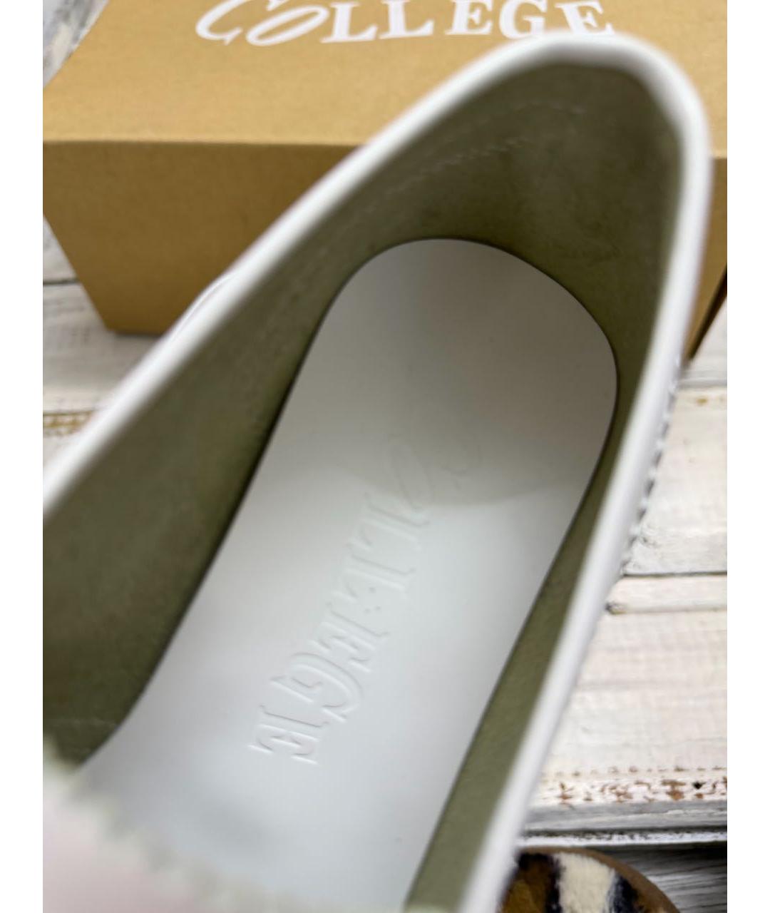 COLLEGE Белые кожаные лоферы, фото 6