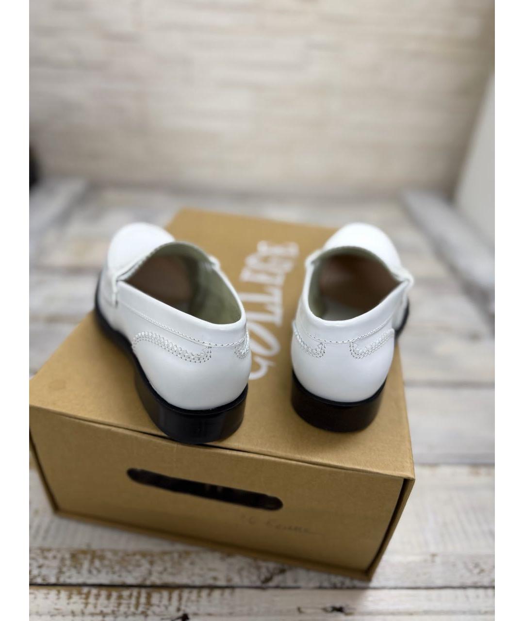 COLLEGE Белые кожаные лоферы, фото 5