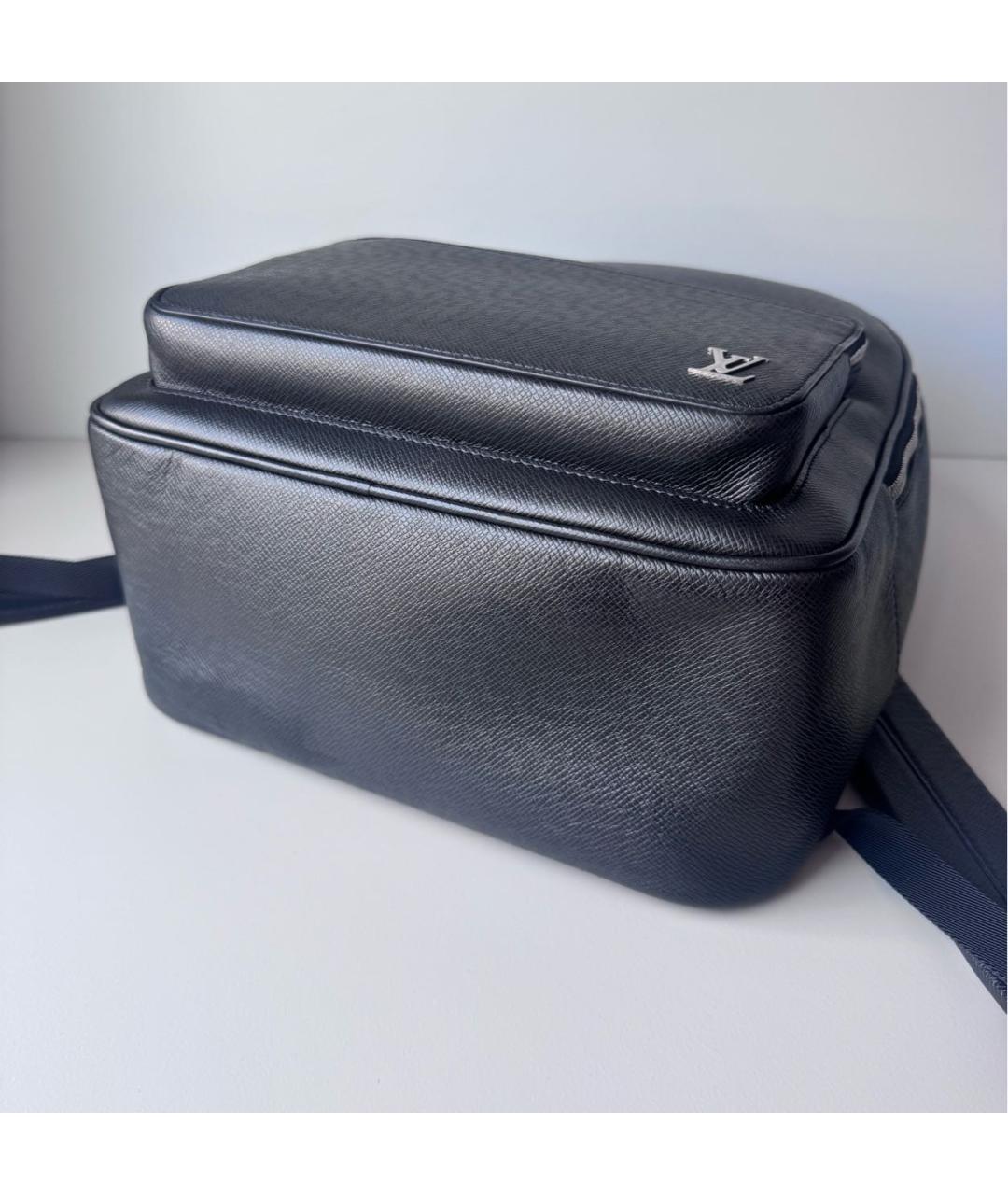 LOUIS VUITTON Черный кожаный рюкзак, фото 7