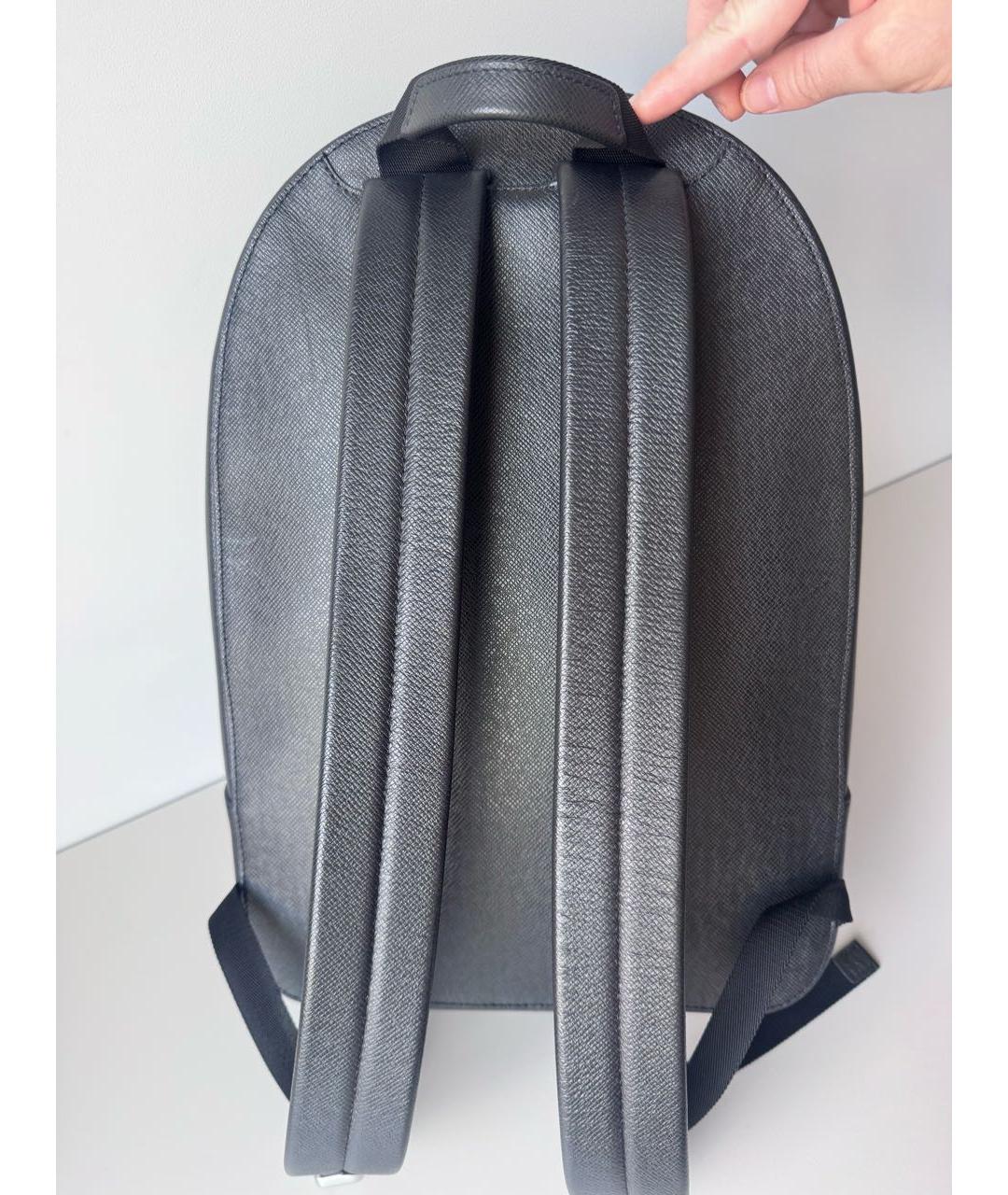 LOUIS VUITTON Черный кожаный рюкзак, фото 4