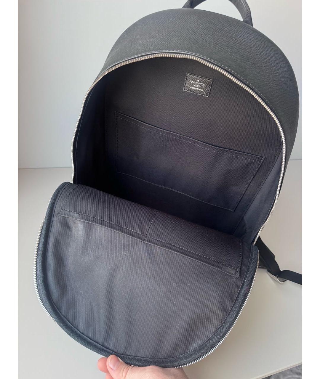 LOUIS VUITTON Черный кожаный рюкзак, фото 8
