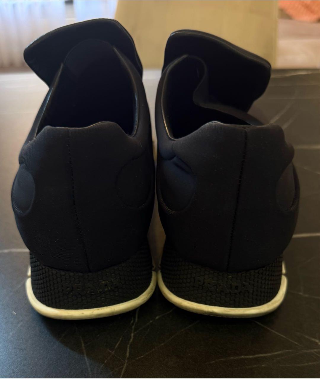 PRADA Черные текстильные кроссовки, фото 4