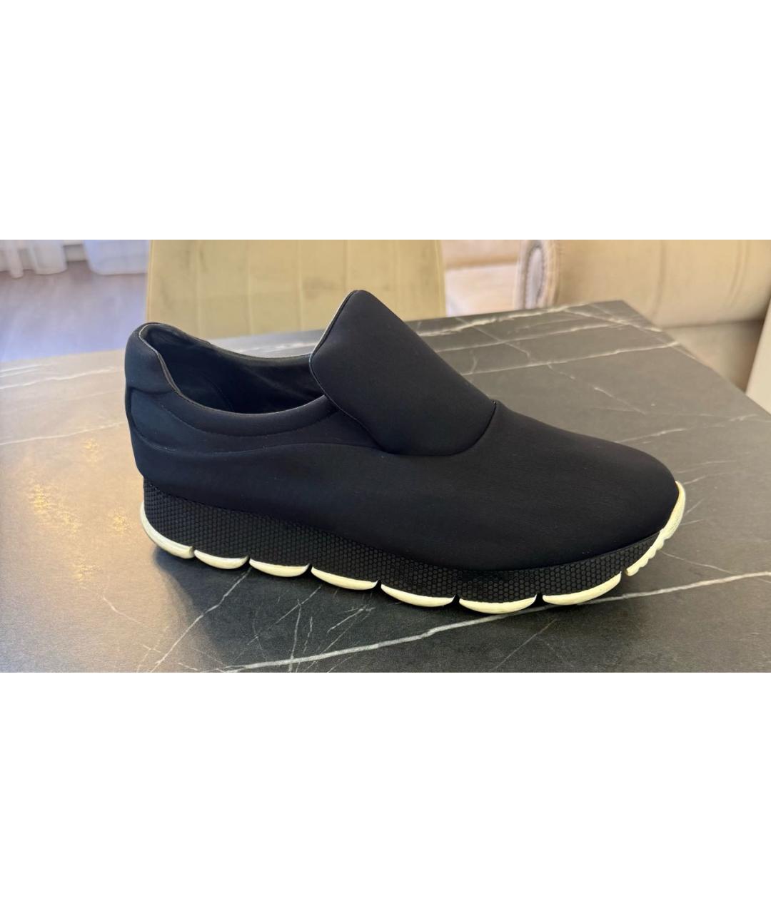 PRADA Черные текстильные кроссовки, фото 7