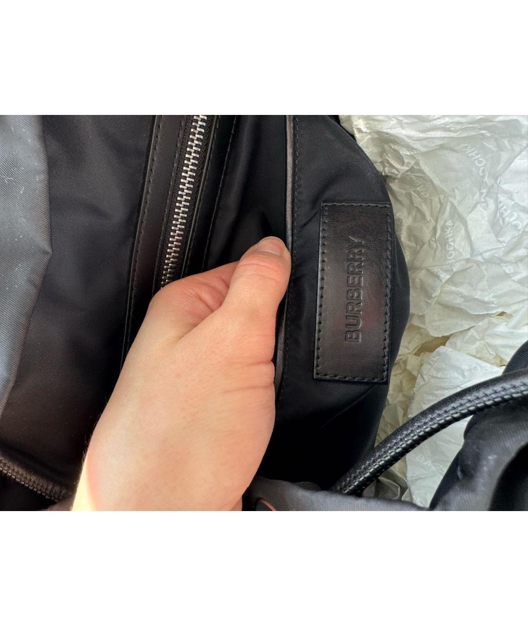 BURBERRY Черный рюкзак, фото 4