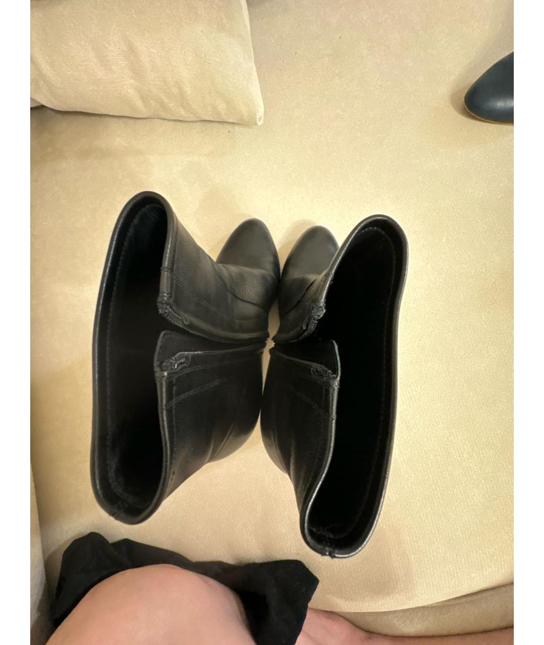 SANTONI Черные кожаные ботильоны, фото 3