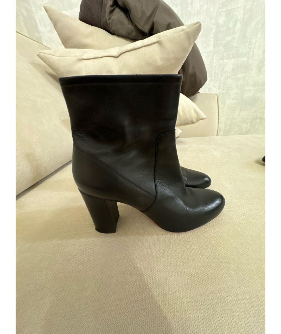 SANTONI Черные кожаные ботильоны, фото 5