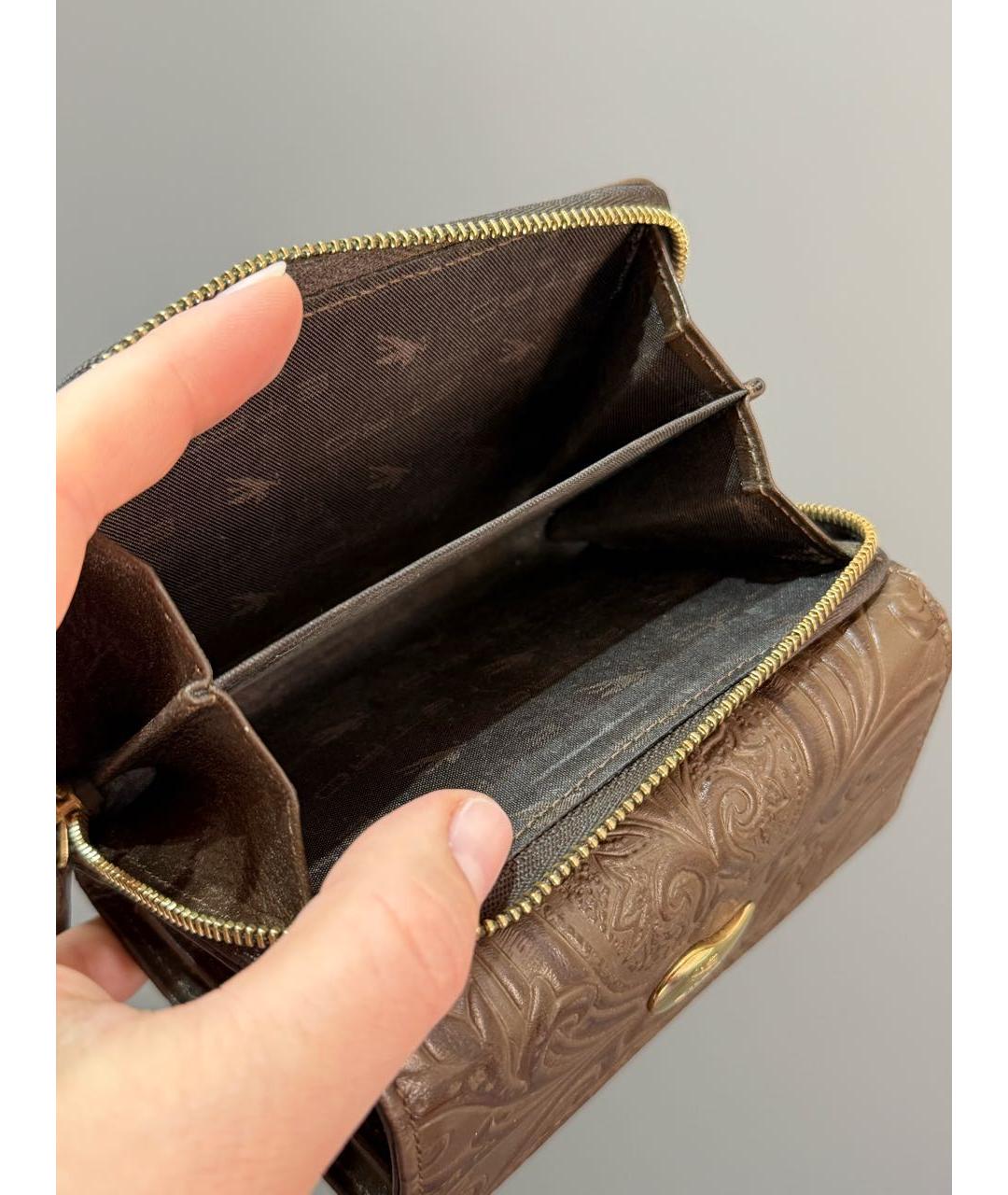 ETRO Коричневый кожаный кошелек, фото 5