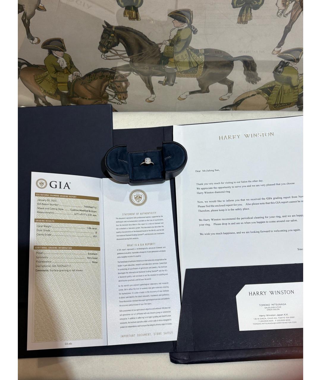 Harry Winston Серебряное кольцо из белого золота, фото 3