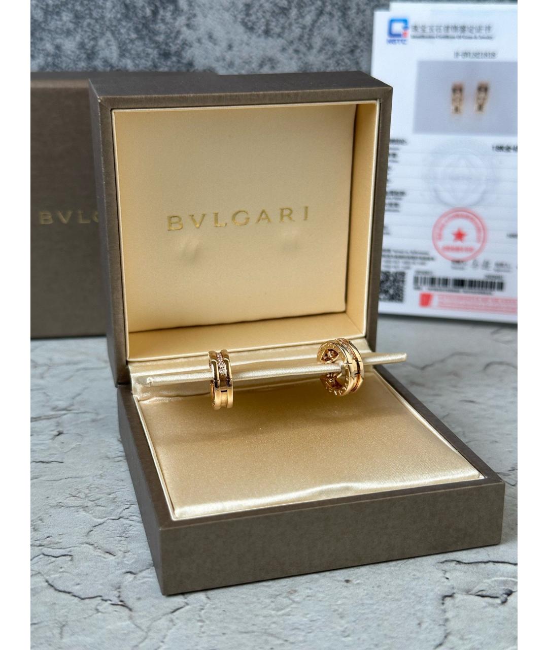 BVLGARI Золотые серьги из розового золота, фото 3