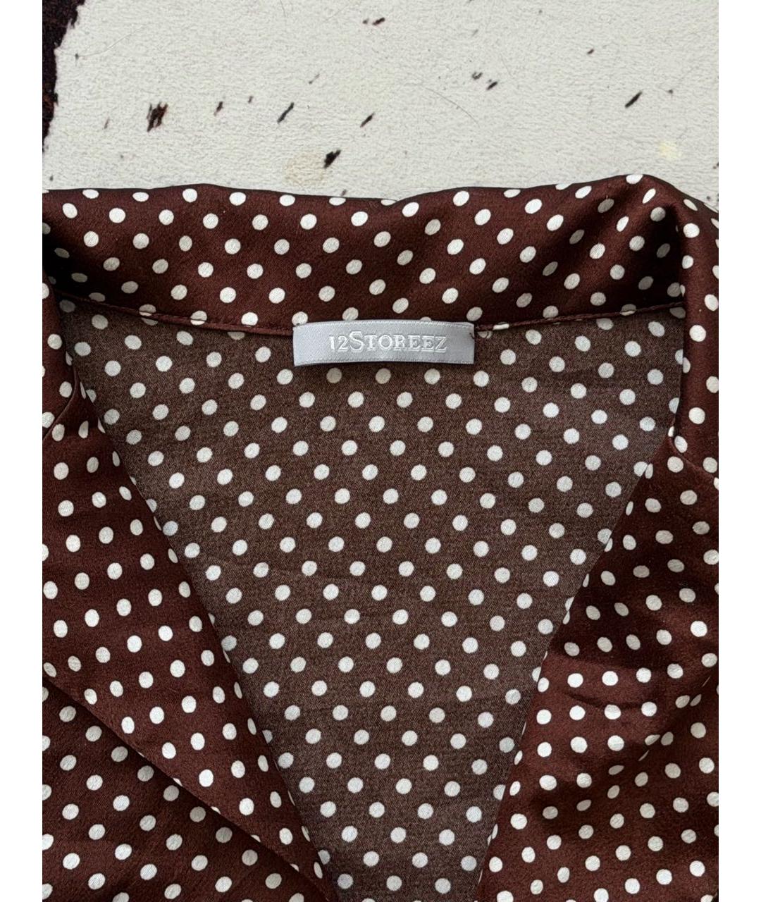 12 STOREEZ Коричневый полиэстеровый костюм с брюками, фото 3